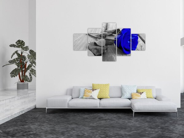 Obraz - Niebieska róża (125x70 cm)