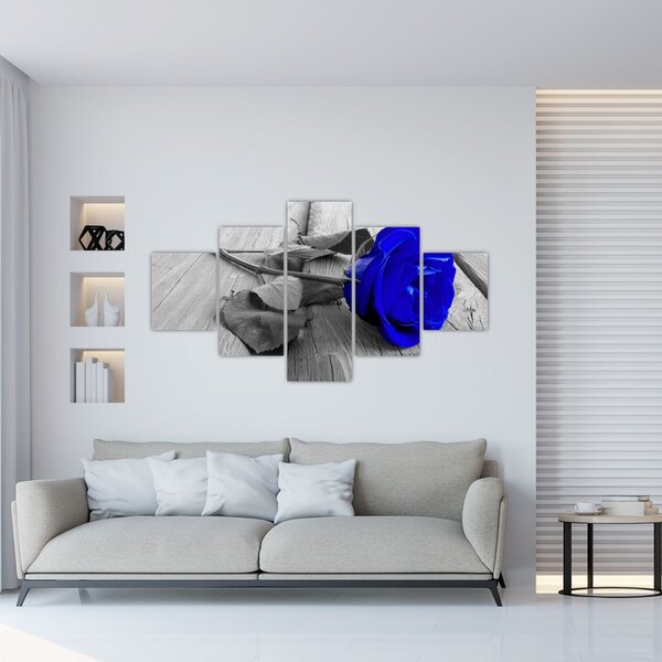 Obraz - Niebieska róża (125x70 cm)