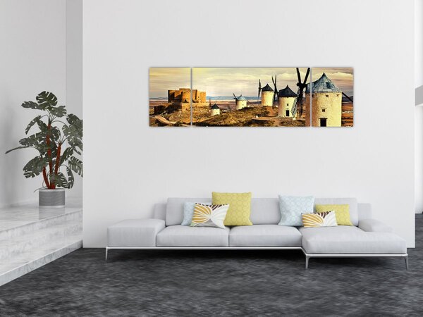 Obraz - Wiatraki (170x50 cm)