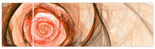Obraz - Abstrakcyjny róż z białym tłem (170x50 cm)