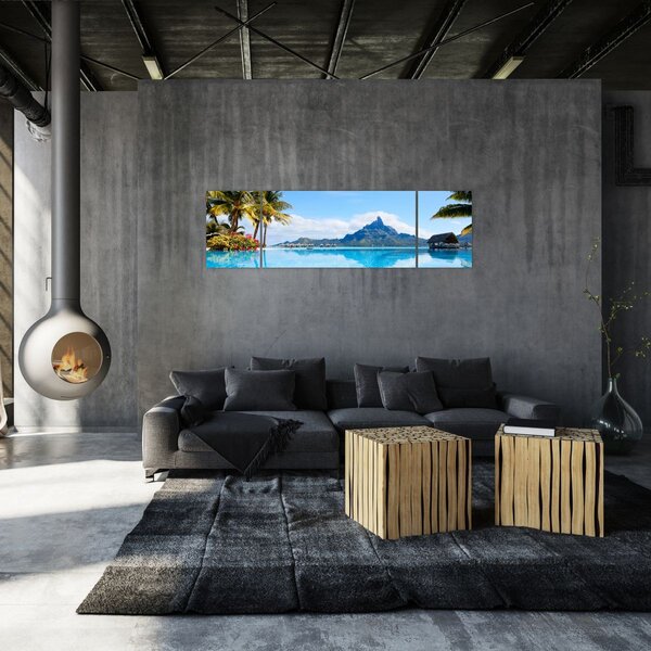 Obraz - Palmy i plaże (170x50 cm)