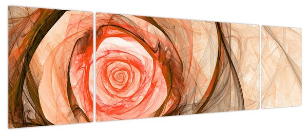 Obraz - Abstrakcyjny róż z białym tłem (170x50 cm)