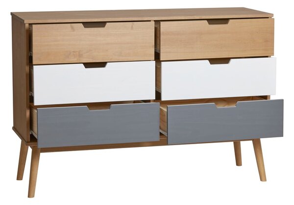 Komoda z litego drewna sosnowego Marckeric Cusco, szer. 120 cm