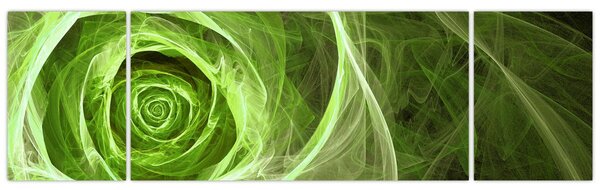 Obraz - Abstrakcyjny zielony róż (170x50 cm)