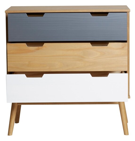 Komoda z litego drewna sosnowego Marckeric Cusco, szer. 80 cm