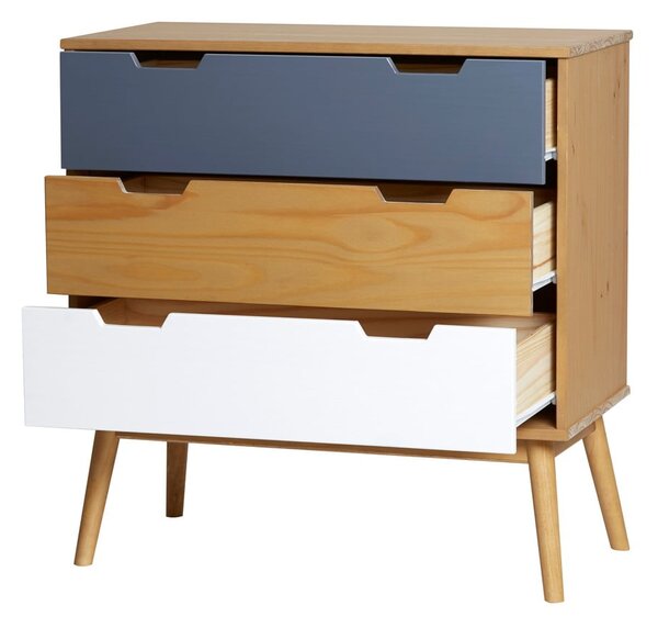 Komoda z litego drewna sosnowego Marckeric Cusco, szer. 80 cm
