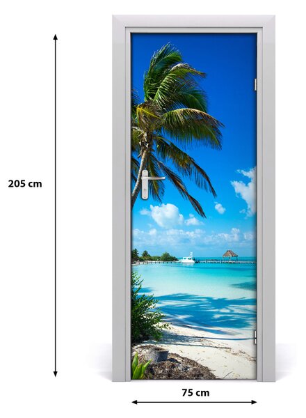 Naklejka fototapeta na drzwi Tropikalna plaża