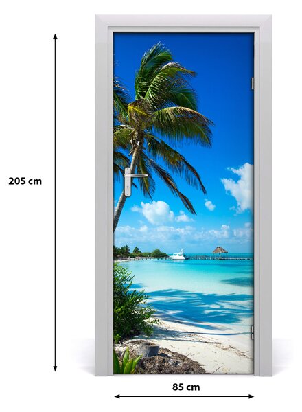 Naklejka fototapeta na drzwi Tropikalna plaża