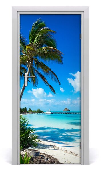 Naklejka fototapeta na drzwi Tropikalna plaża