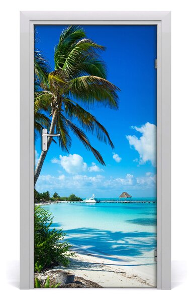 Naklejka fototapeta na drzwi Tropikalna plaża