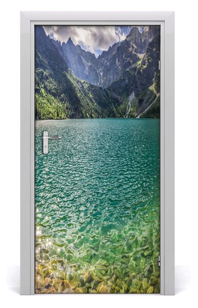 Naklejka fototapeta na drzwi Jezioro w górach