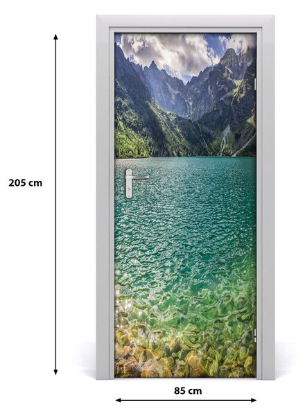 Naklejka fototapeta na drzwi Jezioro w górach