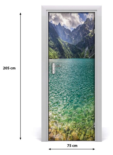 Naklejka fototapeta na drzwi Jezioro w górach