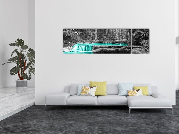 Obraz - Zimowa rzeka (170x50 cm)