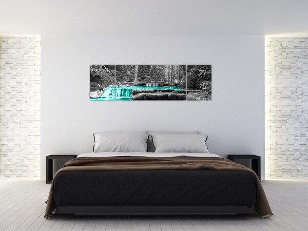 Obraz - Zimowa rzeka (170x50 cm)