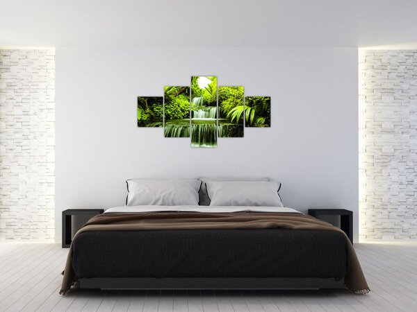 Obraz - Indonezyjskie wodospady (125x70 cm)