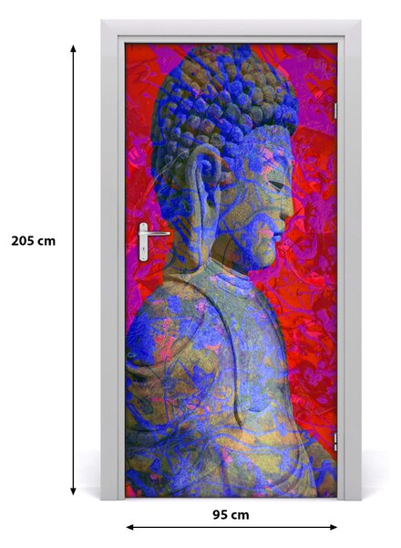 Naklejka samoprzylepna na drzwi Abstrakcja budda