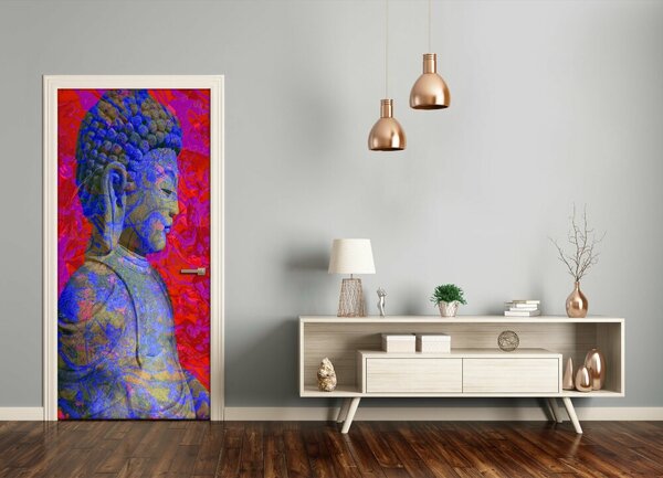 Naklejka samoprzylepna na drzwi Abstrakcja budda