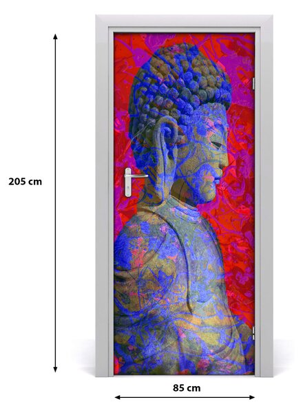 Naklejka samoprzylepna na drzwi Abstrakcja budda