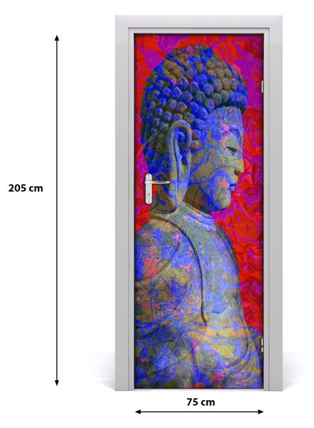 Naklejka samoprzylepna na drzwi Abstrakcja budda