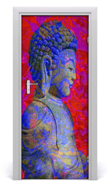 Naklejka samoprzylepna na drzwi Abstrakcja budda