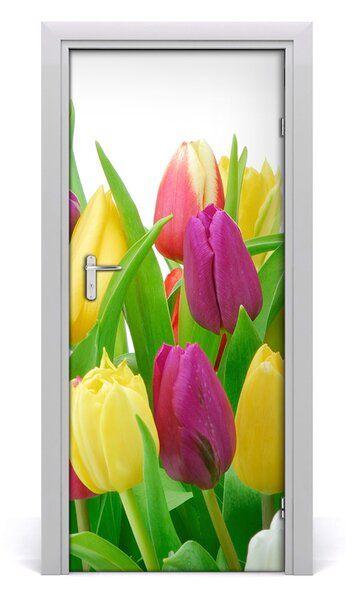 Nalepka Naklejka fototapeta na drzwi Kwiaty tulipany