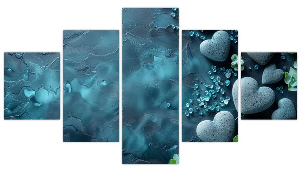 Obraz - Kamienie w kształcie serca (125x70 cm)