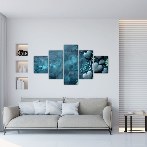 Obraz - Kamienie w kształcie serca (125x70 cm)