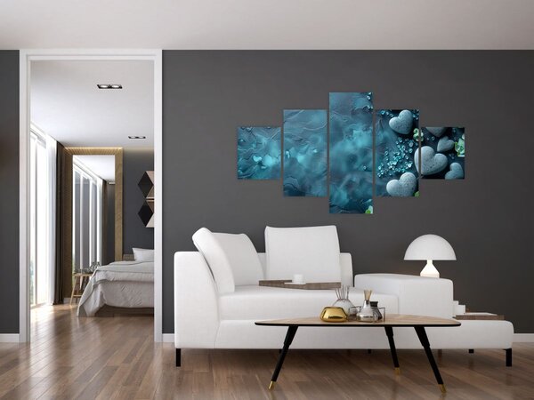 Obraz - Kamienie w kształcie serca (125x70 cm)