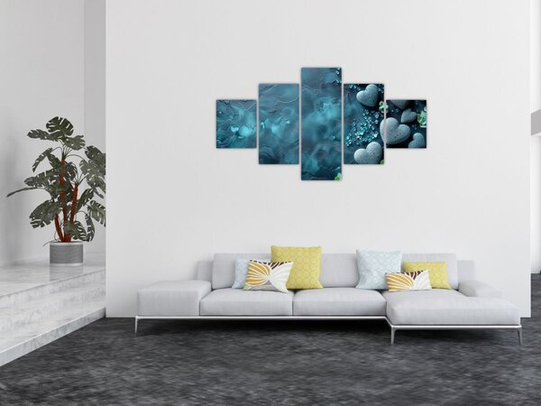 Obraz - Kamienie w kształcie serca (125x70 cm)