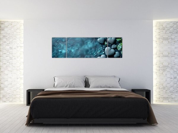 Obraz - Kamienie w kształcie serca (170x50 cm)