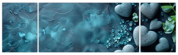 Obraz - Kamienie w kształcie serca (170x50 cm)