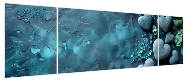 Obraz - Kamienie w kształcie serca (170x50 cm)