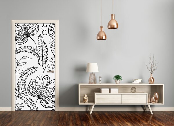 Okleina samoprzylepna na drzwi Tło Zentangle