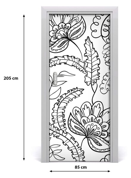 Okleina samoprzylepna na drzwi Tło Zentangle