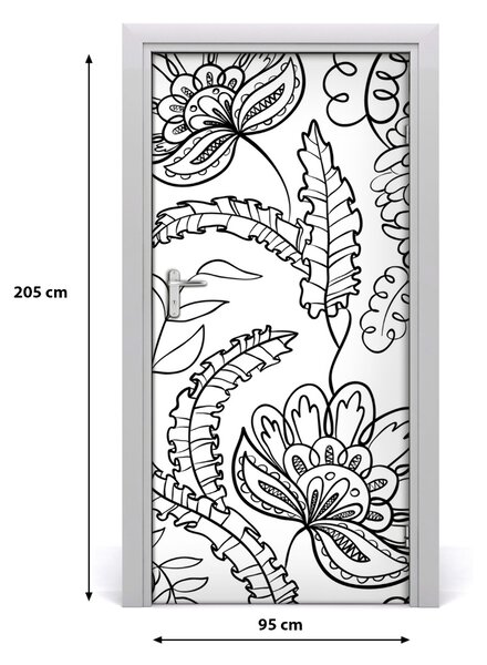 Okleina samoprzylepna na drzwi Tło Zentangle