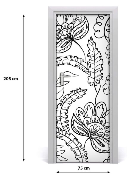 Okleina samoprzylepna na drzwi Tło Zentangle