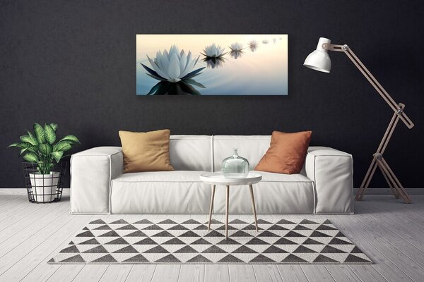 Obraz canvas na ścianę Szlachetny Grzybień Biały