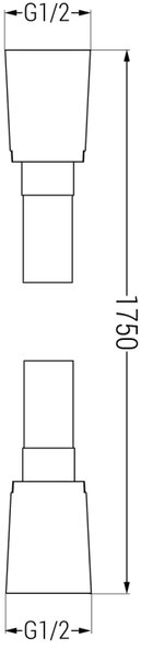 Mexen wąż prysznicowy 175 cm, chrom - 79475-00