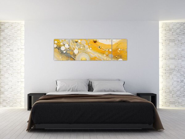 Obraz - Abstrakcyjne tło ze złotą dekoracją (170x50 cm)