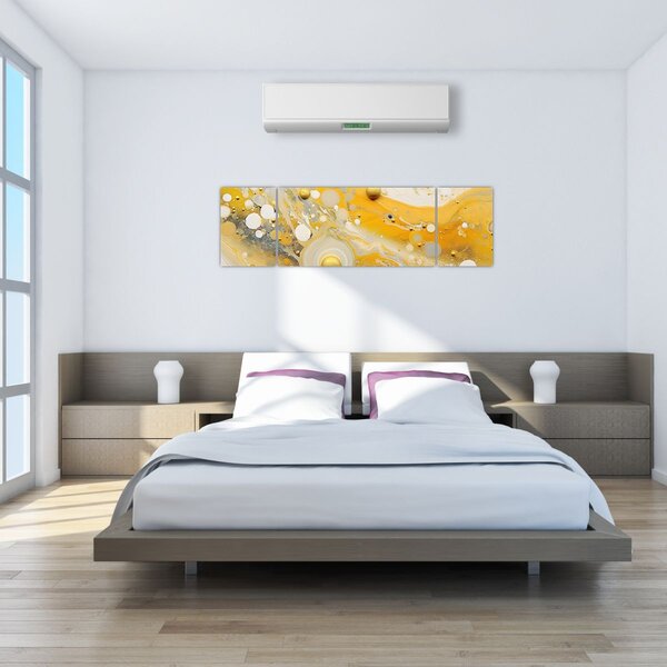 Obraz - Abstrakcyjne tło ze złotą dekoracją (170x50 cm)