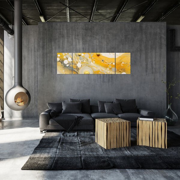 Obraz - Abstrakcyjne tło ze złotą dekoracją (170x50 cm)