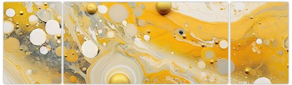 Obraz - Abstrakcyjne tło ze złotą dekoracją (170x50 cm)