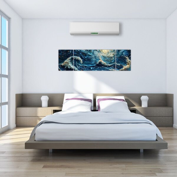Obraz - Malowanie nieba i morza (170x50 cm)