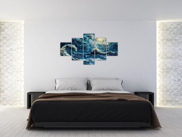 Obraz - Malowanie nieba i morza (125x70 cm)
