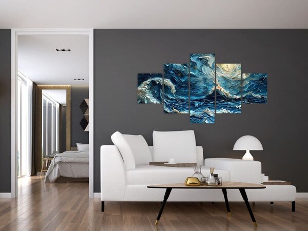 Obraz - Malowanie nieba i morza (125x70 cm)