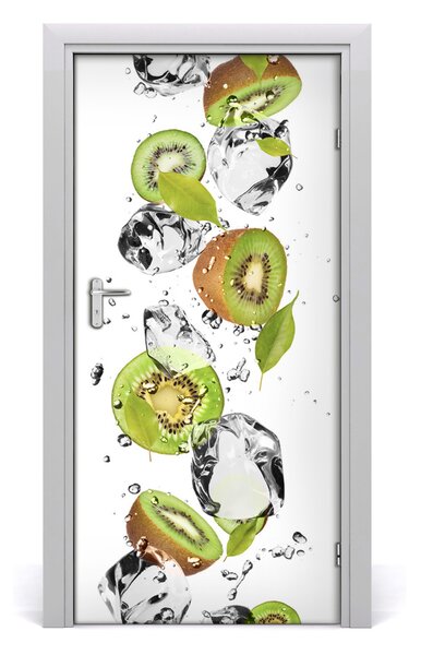 Naklejka na drzwi samoprzylepna Kiwi i woda