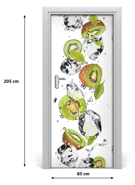 Naklejka na drzwi samoprzylepna Kiwi i woda