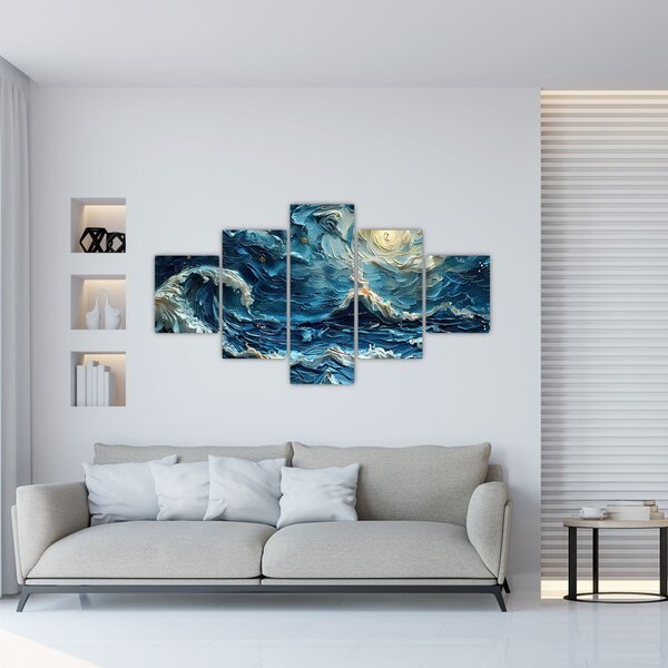 Obraz - Malowanie nieba i morza (125x70 cm)