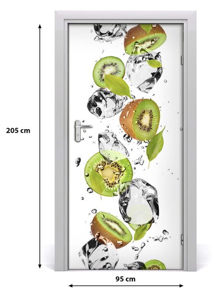 Naklejka na drzwi samoprzylepna Kiwi i woda